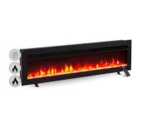 BALDERIA Agnes 50" Foyer Électrique - Foyer électrique encastré avec Chauffage 1000/2000 W, Effet Flamme 3D réaliste, Télécommande programmable, Minuterie, Thermostat - Noir