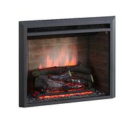 BALDERIA cheminée électrique Calida 23" | Foyer électrique Mural avec Effet de Flammes 3D | Chauffage 2000W, éclairage LED | Cheminée encastrable avec télécommande, minuteur & Thermostat | Noir
