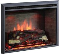 BALDERIA Cheminée électrique Calida 33", Effet Flamme 3D, encastrable, avec Chauffage, Fonction crépitement et télécommande, Noire