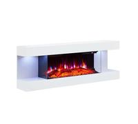 BALDERIA Lumina Cheminée murale électrique, blanc, 1800 W | Cheminée électrique murale, chauffage
