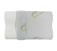 Baldiflex Oreiller a mémoire de Forme Ergonomique Cervical, modèle Orthopédique, Housse zippée en Aloe Vera, Anti-Acariens et Hypoallergénique