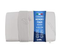 Baldiflex Oreiller a mémoire de Forme, Housse zippée en Silver Safe, Anti-Acariens et Hypoallergénique, modèle rectangulaire Hauteur 15 cm
