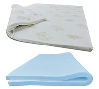 Baldiflex, Surmatelas 130x200 cm, Épaisseur 3 cm, Mousse Mémoire de Forme Fresh, Revêtement en Aloe Dehoussable Transpirante, Ergonomique, Anti-acarien