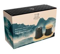 Bali Palais Des Épices Moulin À Poivre Bali Fonte Noir Et Sa Coupelle À Sel En Coffret Cadeau