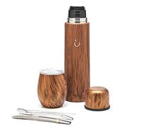 BALIBETOV Ensemble complet de Yerba Mate - Modern Mate Gourd, Thermos, Bombilla et Brosse de Nettoyage Inclus - Tous en Acier Inoxydable 304 18/8 de Qualité Supérieure