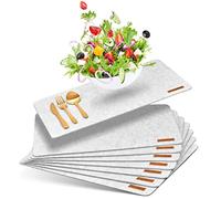 Balinco Set de Table Feutre, Lavable, résistant à la Chaleur, Facile d'entretien, de Haute qualité, Dessous de Plat, Set de sous-Verre en Feutre, 8 pièces (Gris Clair)