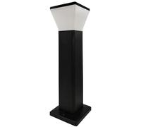 Balise de jardin extérieure LED 57 cm carrée, 9 W, 900 lm, borne pour allées, inoxydable, IP65, étanche, noir, 5CCT lumière sélectionnable (carré, 1)