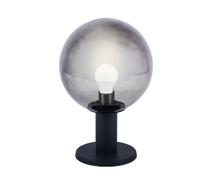 Balise d'extérieur, anthracite, éclairage de plinthe, lampe de jardin, couleur fumée, IP44 anti-éclaboussures, boule en verre, optique fumée, 1x douille E27, DxH 25x38 cm
