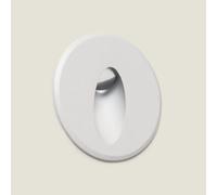 Balise Extérieure Led 3w Encastrable Au Mur Ronde Oval Adam 2700k Blanc Blanc Chaud