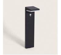Balise Extérieure LED Solaire sur Pied 50cm Aluminium avec Détecteur de Mouvement Edwan Noir