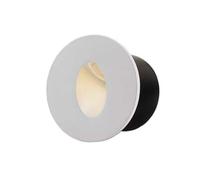 Balise LED Encastrable Ronde 3W 220V 34° Blanche IP20 pour Escaliers - Blanc Neutre 4000K - 5500K