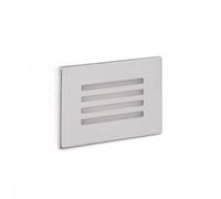 Balise Murale Extérieure LED 3W Acier Inoxydable Encastrable Elis Argent