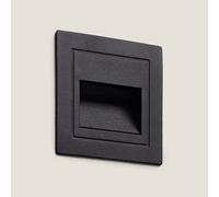 Balise Murale Extérieure Led 3w Encastrable Aluminium Carrée Olite 4000k Noir Blanc Neutre