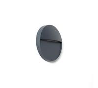 Ledkia Balise Murale Extérieure LED 3W Saillie Rond Jade 2700K Anthracite Blanc chaud