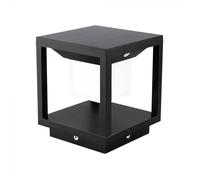 Balise Solaire Design Noire 2W IP65 Avec Détecteur de Mouvement - Blanc Chaud 2300K - 3500K