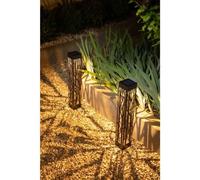 Balise Solaire GALIX G4465, 20 Lumens, H70cm, Blanc Chaud, A Visser ou A Planter, Batterie 1800mAh