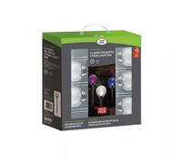 Balise solaire Globe 10 cm verre craquelé, pack de 5