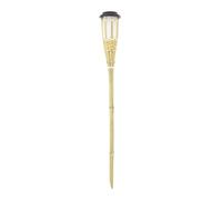 Xanlite - Balise solaire LED IP44 en bambou, effet flambeau, 74 cm, IP44 - SOBABAM JAUNE G