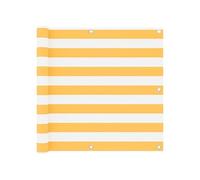 Balkonscherm 90x600 cm oxford stof wit en geel134907
