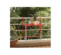 vidaXL Table de balcon rouge 60 x 40 cm en acier