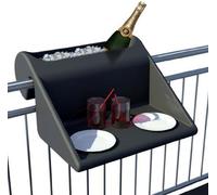 balKonzept : Table de balcon avec jardinière intégrée (gris anthracite), en plastique
