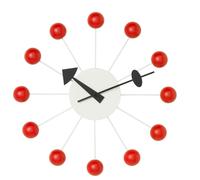 Ball Clock Horloge Murale - rouge Vitra - 4055737000881