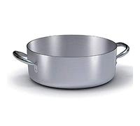 Ballarini 7016. 40 cm Faible Cocotte avec Deux poignées en Aluminium Brut, 40 cm