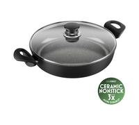 BALLARINI Bari Poêle de service avec couvercle, 28 cm, Aluminium, Revêtement antiadhésif en céramique