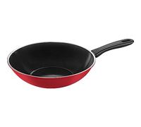 Ballarini Caprera Wok, 28 cm, Aluminium, Compatible induction, Revêtement antiadhésif en céramique, Fabriqué en Italie, Rouge
