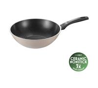 Ballarini Wok Ledro – 28 cm, aluminium, revêtement antiadhésif en céramique, compatible induction