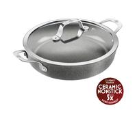 BALLARINI Salina Sauteuse avec poignée avec couvercle, 28 cm, Aluminium, Revêtement antiadhésif en céramique renforcée en titane