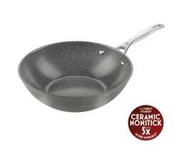 BALLARINI Salina Wok, 30 cm, Aluminium, Revêtement antiadhésif en céramique renforcée en titane
