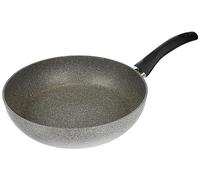 Ballarini Sauteuse Haute, Ronde, ∅ 28 cm, Aluminium, Revêtement Anti-Adhésif Granitium, Indicateur de Température ThermoPoint, Gris Pierre, série Ferrara Granitium