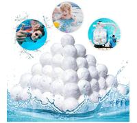 Balle Filtrante Piscine, 1400g : remplace 50kg de sable pour filtration piscine. Compatible avec divers systèmes de fi - White-1400g