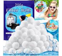 Balle Filtrante Piscine 700g,Équivalent à 25 kg de Filtre à Sable, Réutilisables Convient à Divers Systèmes de Filtration de