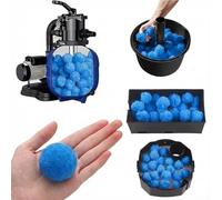 Balles filtrantes de piscine de rechange pour filtres à sable, filtration légère en fibre de polyester avec caractéristiques de chute de pression faible (800 g)