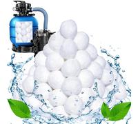 Balles filtrantes piscine 1400 g,Balles filtrantes pour systèmes de filtration à sable, 1400 g balle filtrante piscine, peut remplacer 50 kg de sable filtrant, pour filtre à sable, piscine,robot