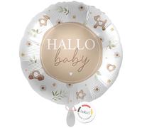 balloa Ballon gonflable Bonjour Bébé - Ballon à l'hélium pour naissance, cadeau de naissance et fête prénatale, décoration neutre pour garçons et filles, ballon rond de 33 cm