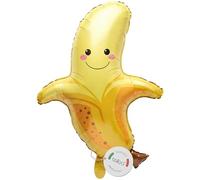 balloa Ballon gonflable XXL Banane Smiley Visage Banane Ballon à l'hélium Décoration de fête d'enfant Ballon banane pour fête d'enfant 63 cm