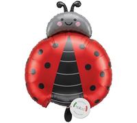 Balloa Ballon gonflable XXL Coccinelle, Ballon à l'hélium motif animal Fleurs des champs, Ballon pour fête d'insectes, Décoration pour anniversaire d'enfant, Cadeau d'anniversaire, Décoration de fête