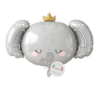 Balloa Ballon gonflable XXL Éléphant, Ballon à l'hélium Motif animal, Ballon en aluminium Décoration de safari pour fête, Cadeau pour anniversaire d'enfant, Figurine animal de jungle pour fête à thème