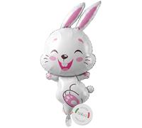 balloa Ballon gonflable XXL en forme de lapin de Pâques dansant - Ballon à l'hélium - Décoration d'anniversaire d'enfant - Ballon lapin pour fête, fête d'enfant - Décoration de printemps - Cadeau de