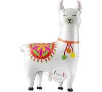 Balloa Ballon gonflable XXL Lama, Ballon à l'hélium motif animal, Ballon en aluminium décoration safari pour fête, Cadeau pour anniversaire d'enfant, Figurine animal pour fête à thème enfants
