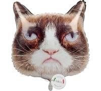 balloa Ballon gonflable XXL - Motif animal - Motif chat - Ballon à l'hélium - Décoration d'anniversaire - Ballon chat pour fête - Cadeau d'anniversaire pour enfants et amoureux des chats - 50 cm
