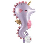 Balloa Ballon gonflable XXL - Motif de sirène et licorne sous-marine, ballon à l'hélium - Ballon en aluminium représentant des animaux marins, décoration pour anniversaire de fête pour enfants