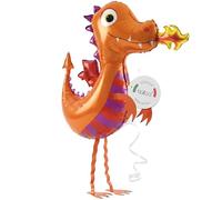 balloa Ballon gonflable XXL - Motif dragon - Décoration d'anniversaire - Ballon à l'hélium - Ballon pour anniversaire d'enfant - Décoration de fête - Cadeau d'anniversaire - Airwalker en marche - 95