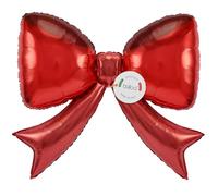 balloa Ballon gonflable XXL - Nœud rouge - Décoration de fête - Ballon à l'hélium - Motif nœuds - Pour mariage, anniversaire, Saint-Valentin - 90 cm