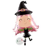 balloa Ballon gonflable XXL sorcière, ballon à l'hélium, décoration d'Halloween, ballon Witch pour fête, anniversaire d'enfant, décoration effrayante, cadeau pour fête d'Halloween, décoration de fête