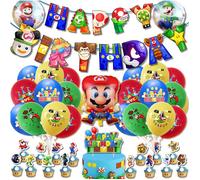 Ballon 42 pcs décorations de fête d'anniversaire sur le thème de mario ensemble de rubans pour ballons - Aueq - décoration d'anniv
