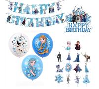 Ballon 49 pcs ensemble de décoration pour fête d'anniversaire sur le thème de la reine des neiges fournitures pour fêtes - Gossfen